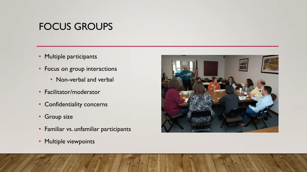 focus groups