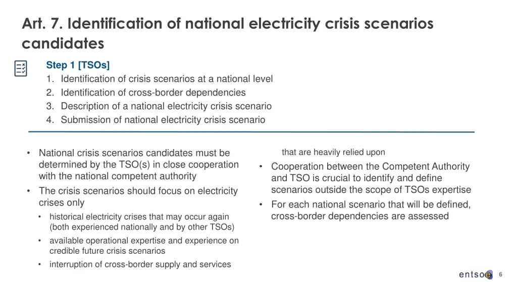 art 7 identification of national electricity