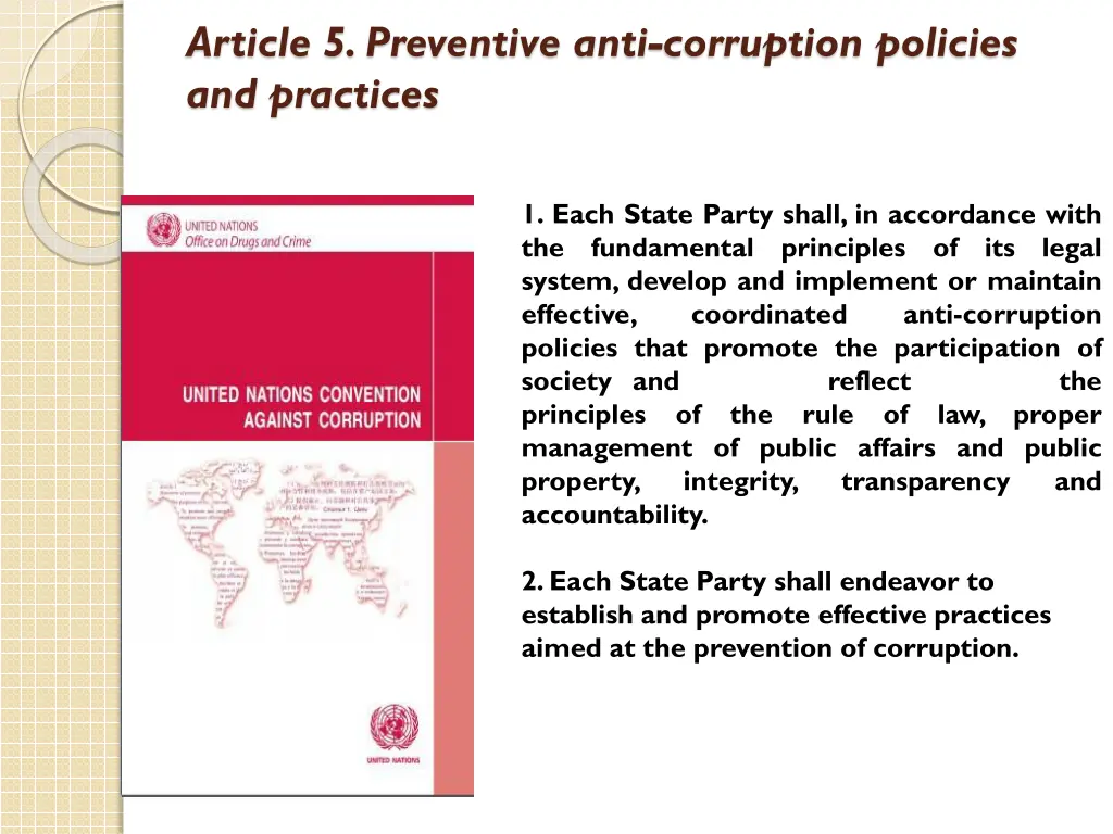 article 5 preventive anti corruption policies