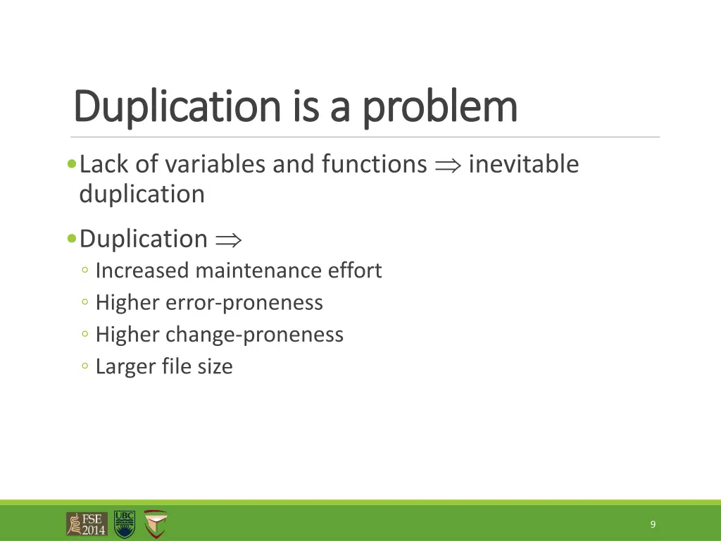 duplication is a problem duplication is a problem