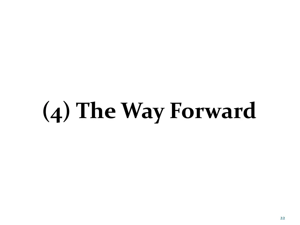 4 the way forward