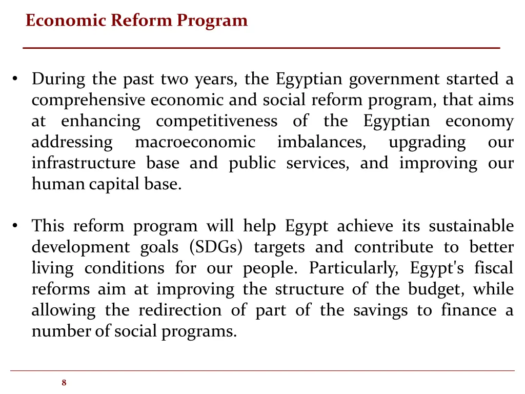 economic reform program