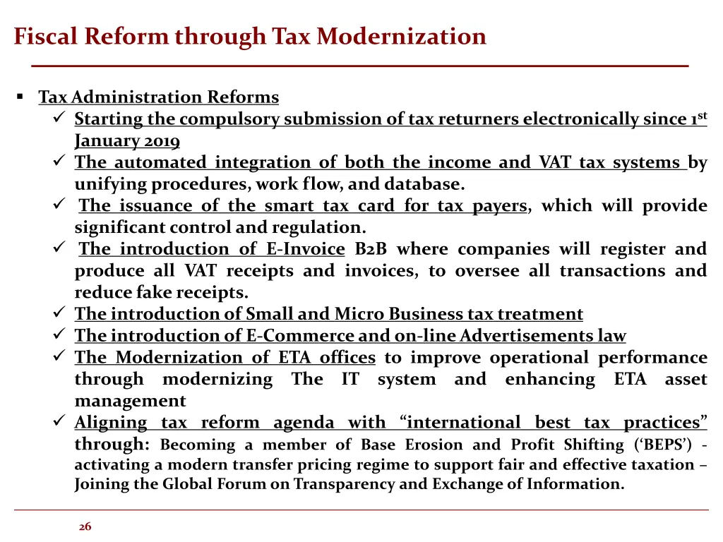 fiscal reform through tax modernization 1