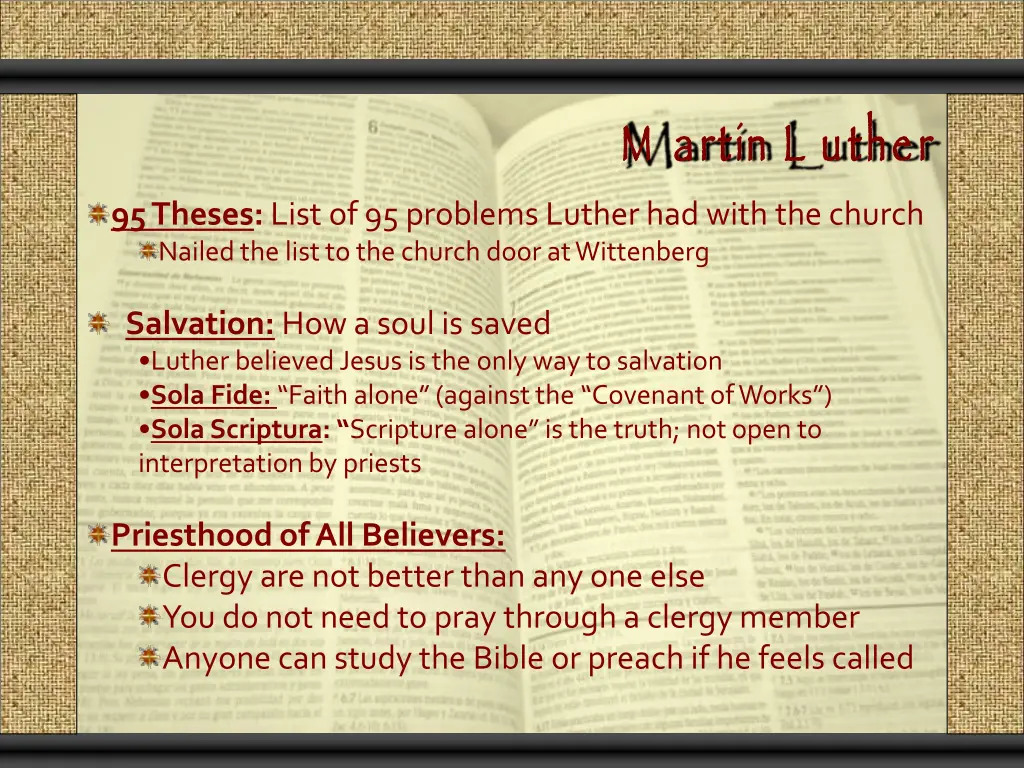 m artin l uther