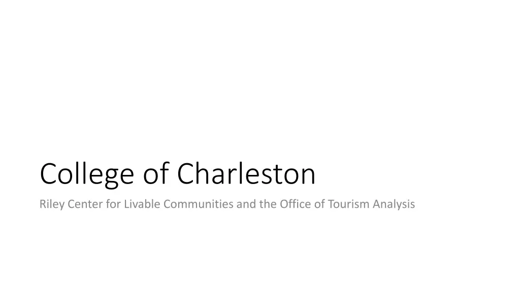 college of charleston riley center for livable