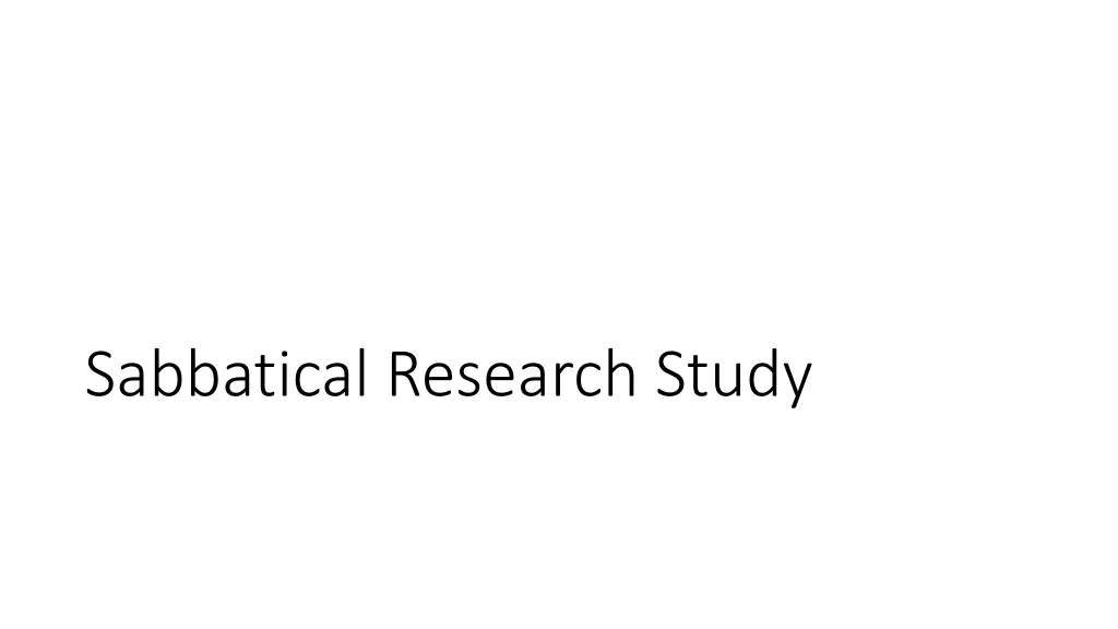sabbatical research study