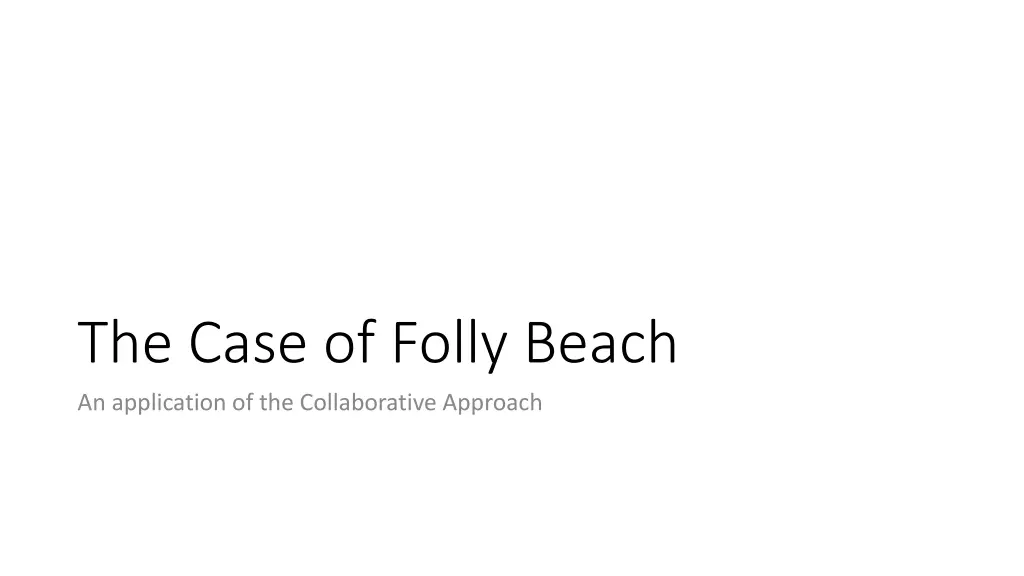 the case of folly beach an application