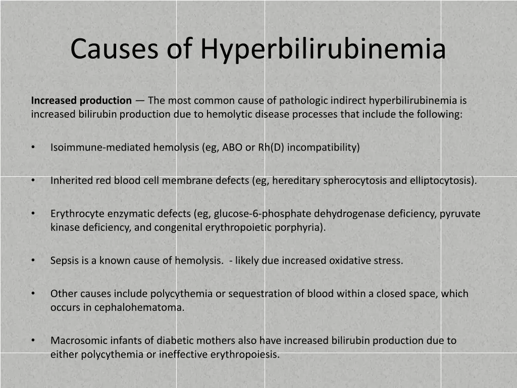 causes of hyperbilirubinemia