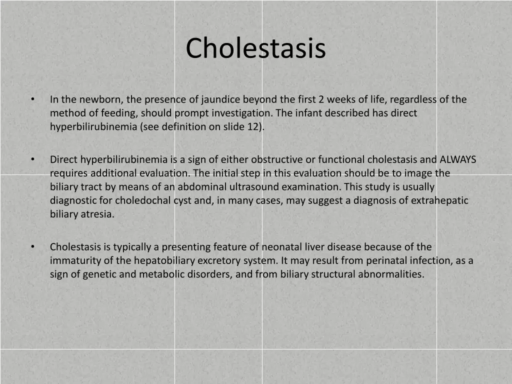 cholestasis
