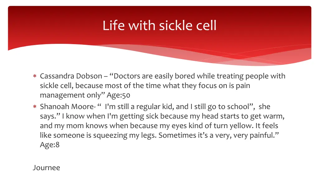 life with sickle cell