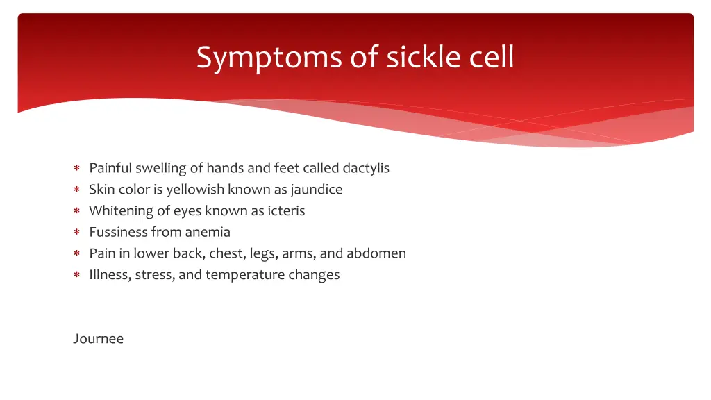 symptoms of sickle cell