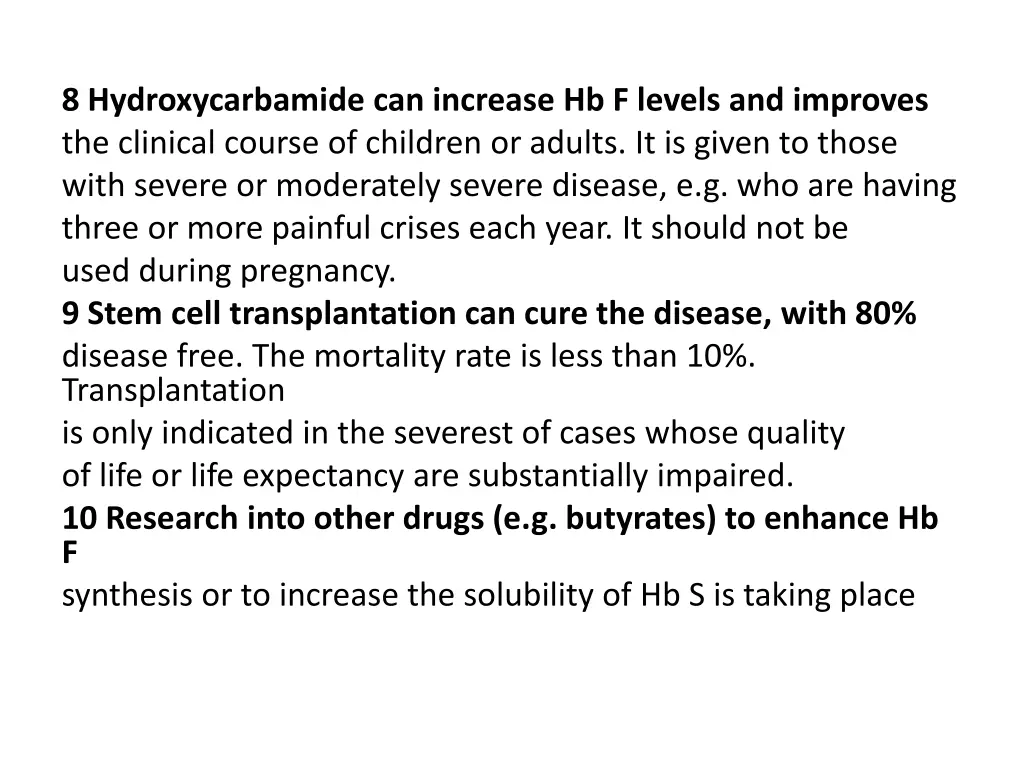 8 hydroxycarbamide can increase hb f levels
