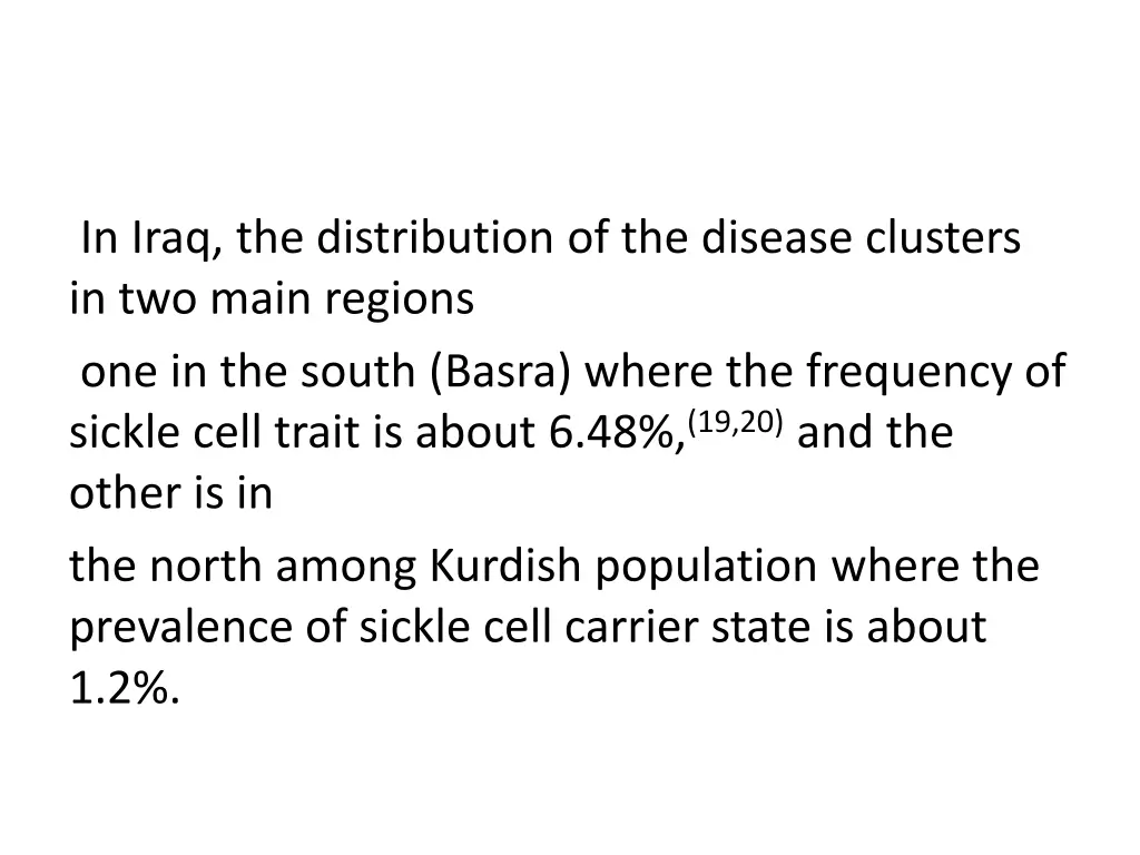 in iraq the distribution of the disease clusters