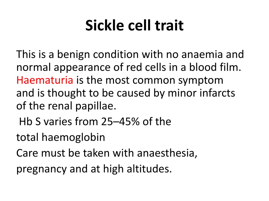 sickle cell trait