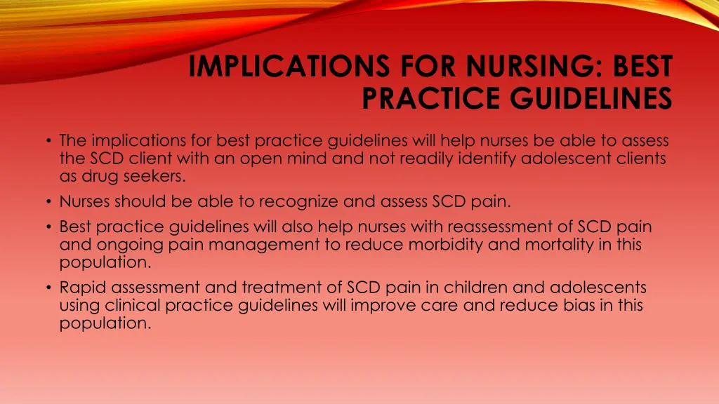 implications for nursing best practice guidelines 1