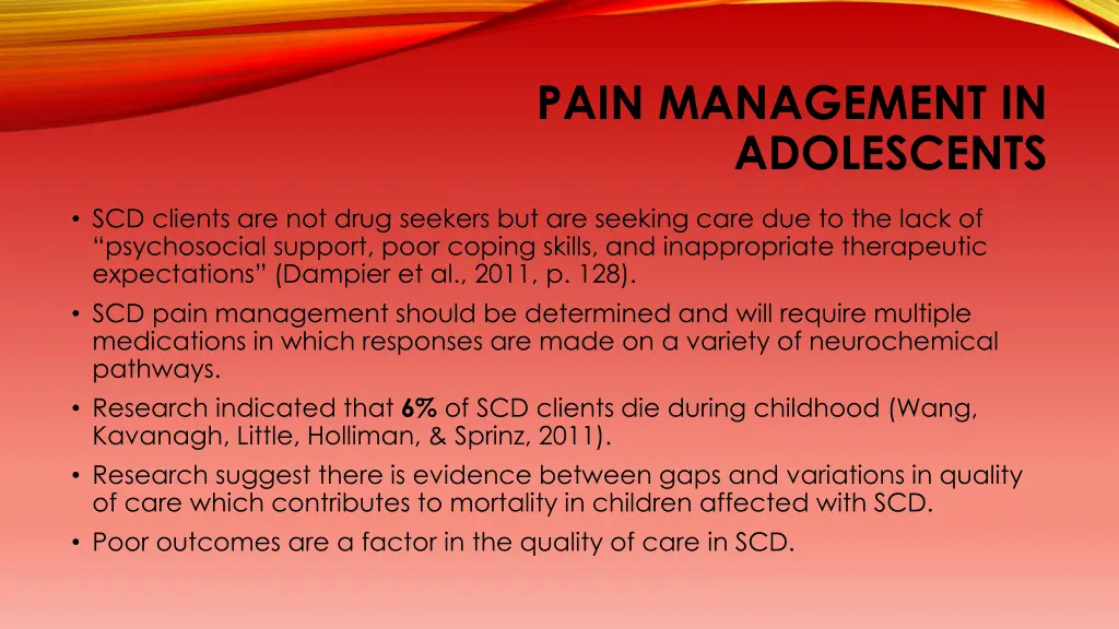pain management in adolescents