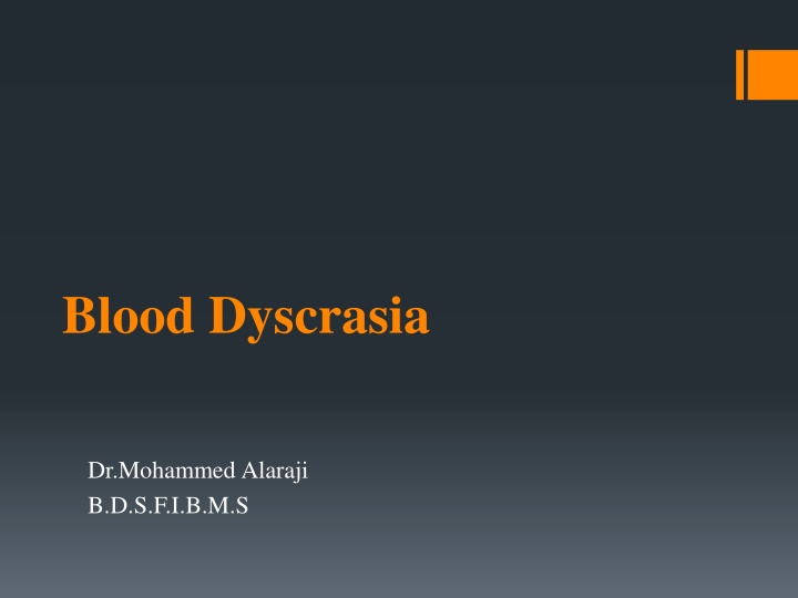 blood dyscrasia