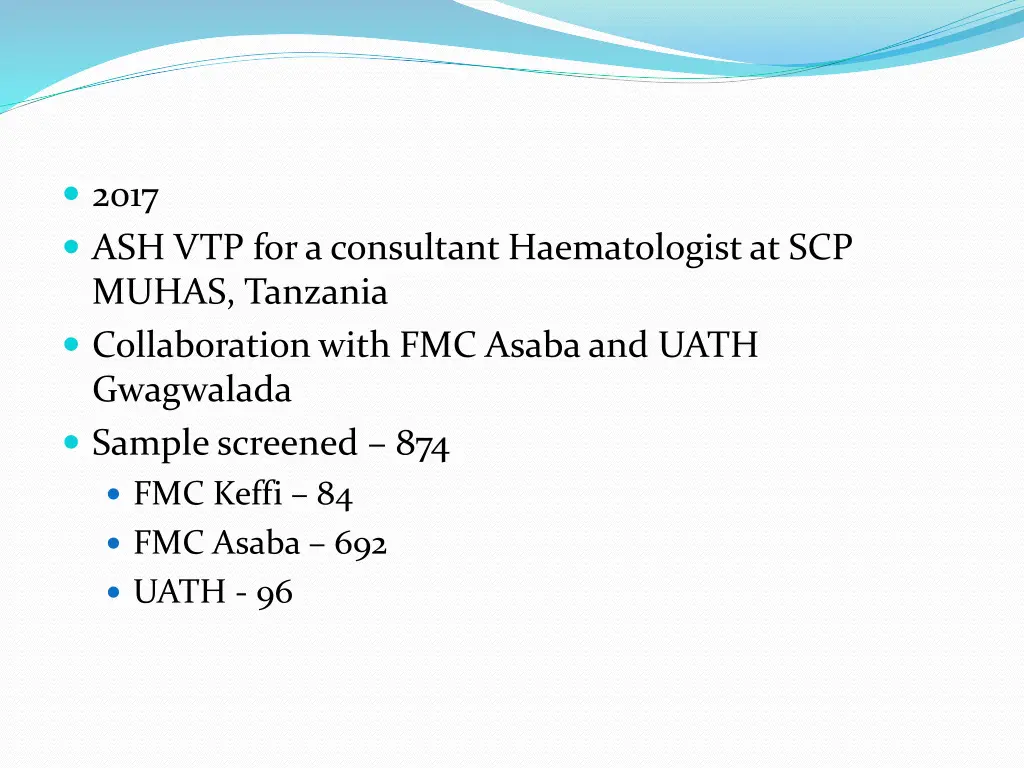 2017 ash vtp for a consultant haematologist