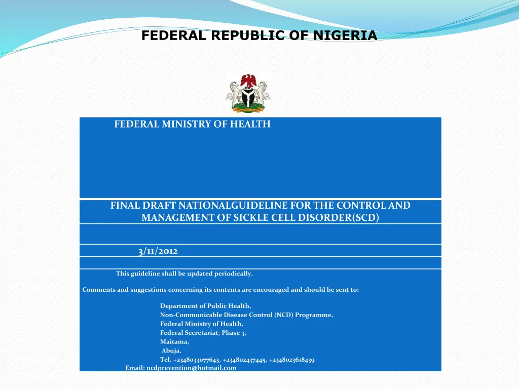 federal republic of nigeria