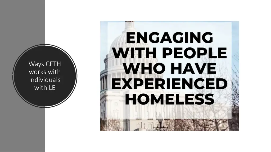 ways cfth works with individuals with le