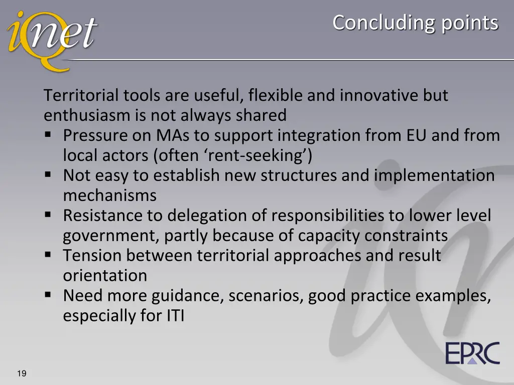 concluding points