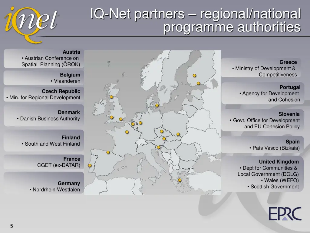 iq net partners regional national programme