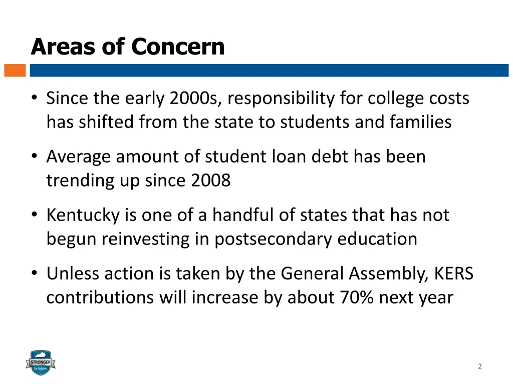 areas of concern