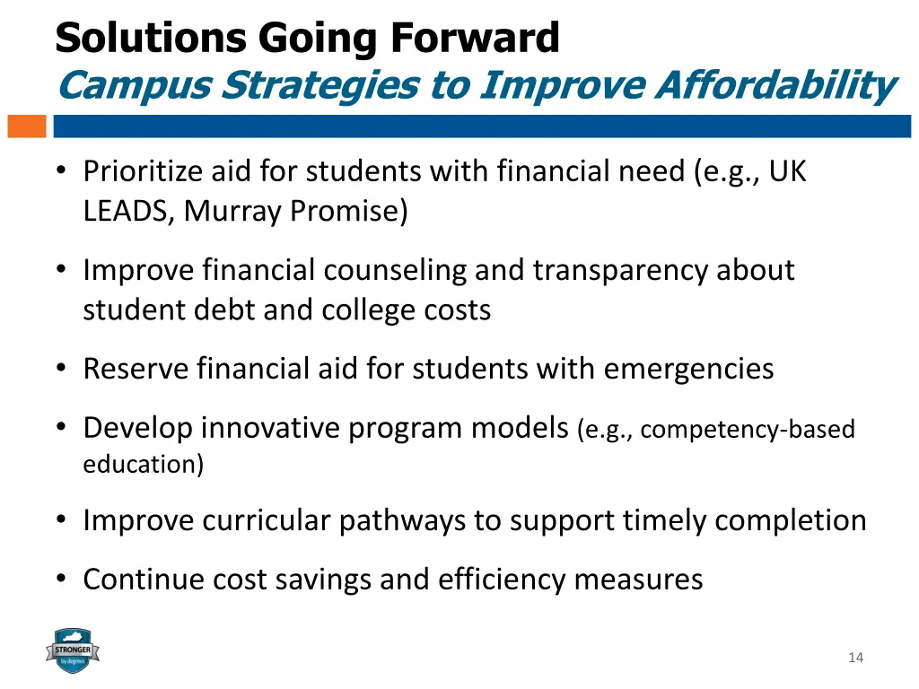 solutions going forward campus strategies
