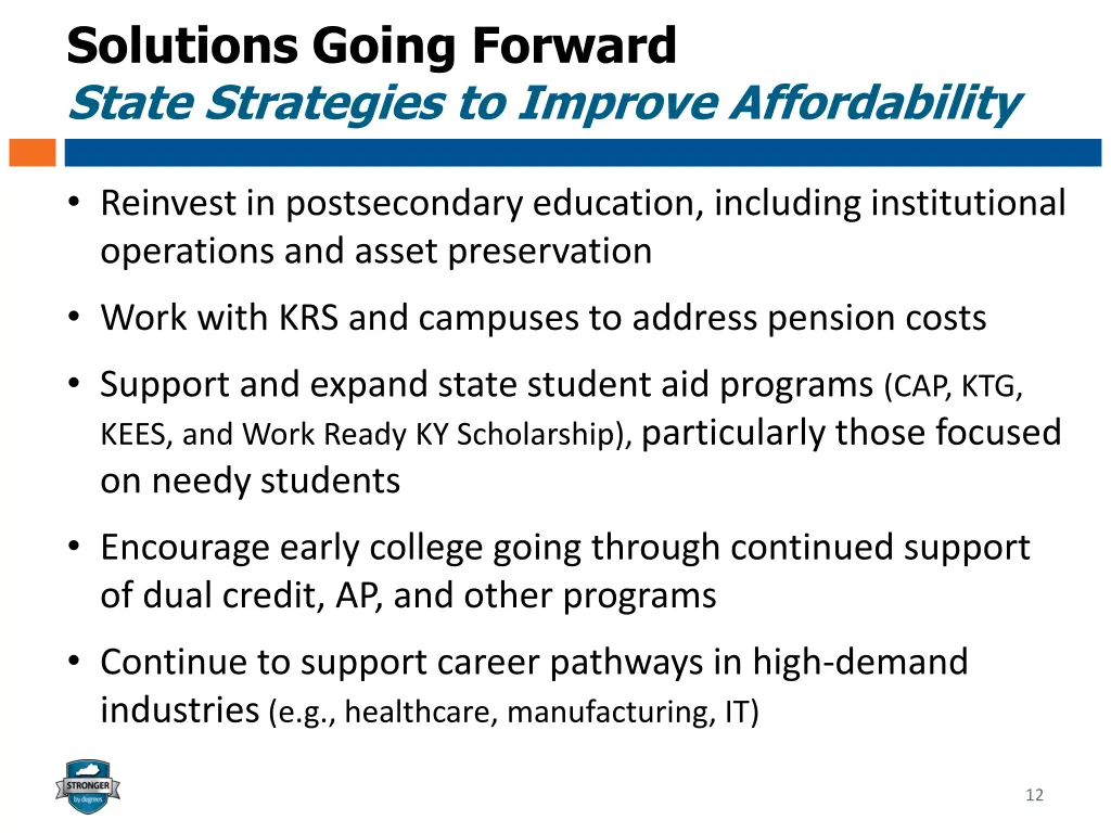 solutions going forward state strategies