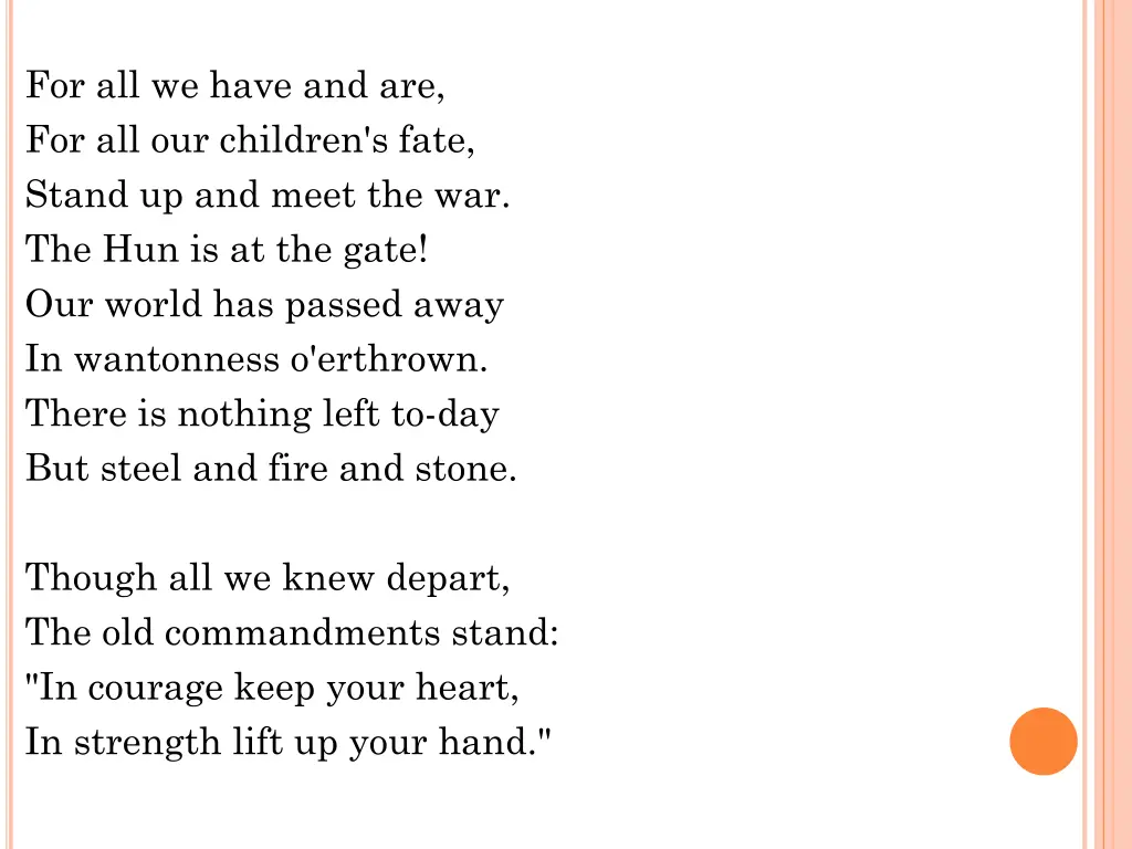 for all we have and are for all our children