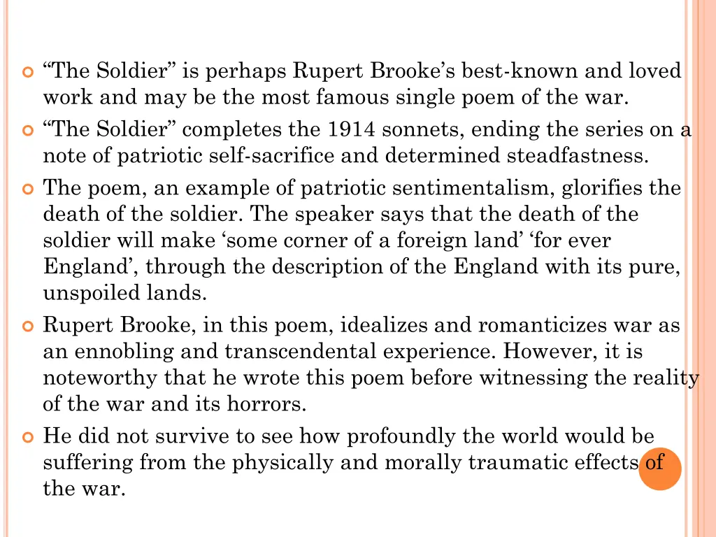 the soldier is perhaps rupert brooke s best known