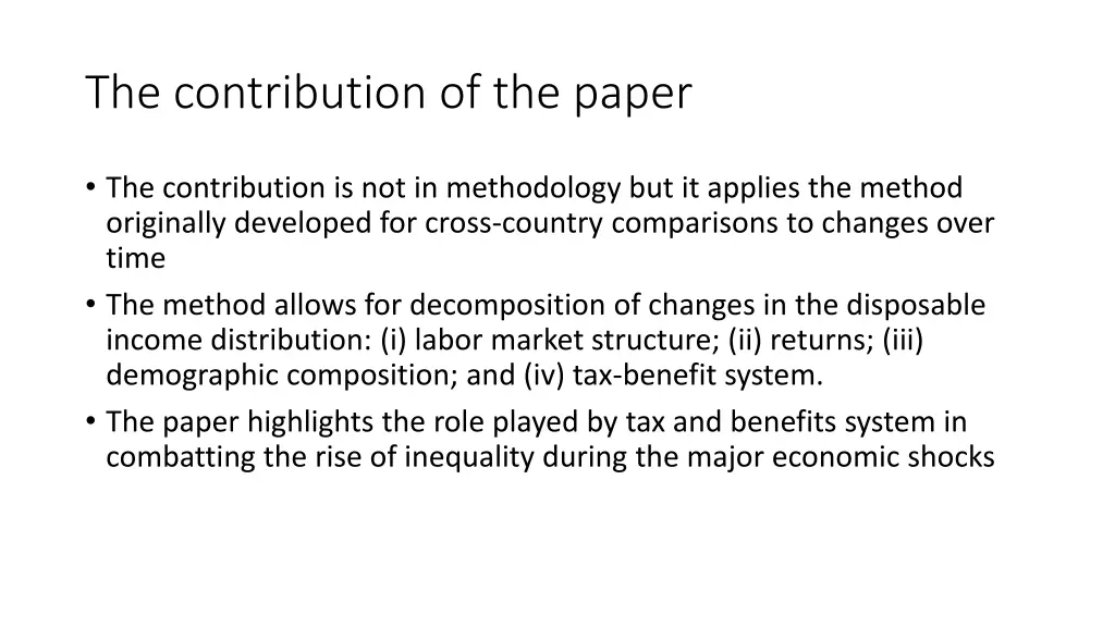 the contribution of the paper