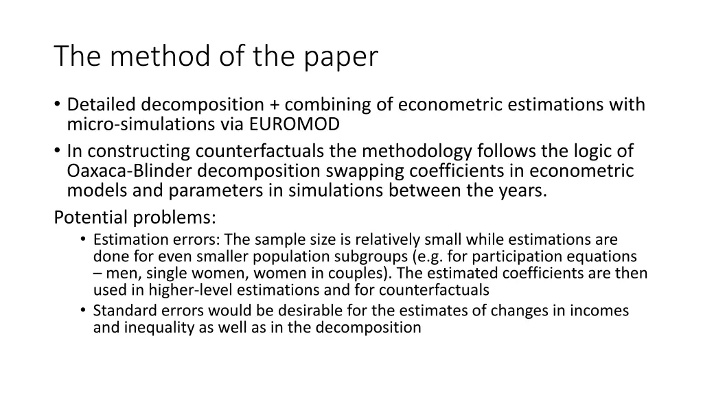 the method of the paper