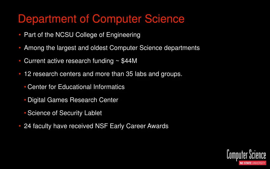 department of computer science