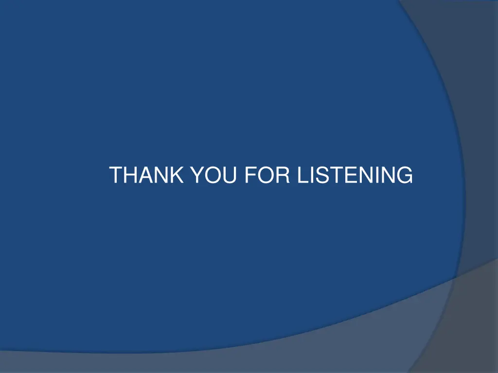 thank you for listening