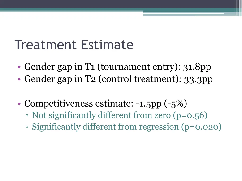 treatment estimate