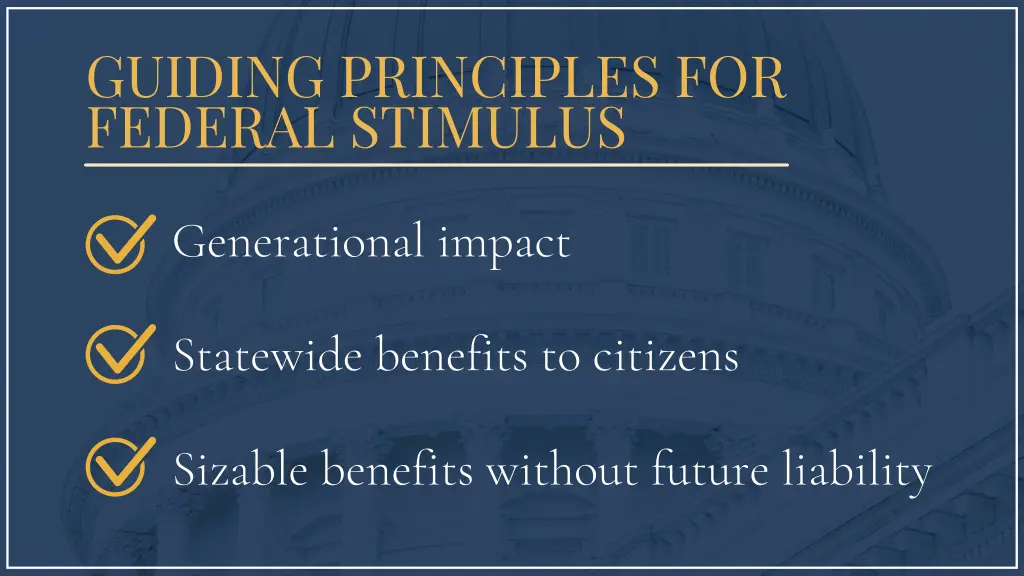 guiding principles for federal stimulus