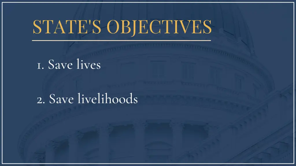 state s objectives