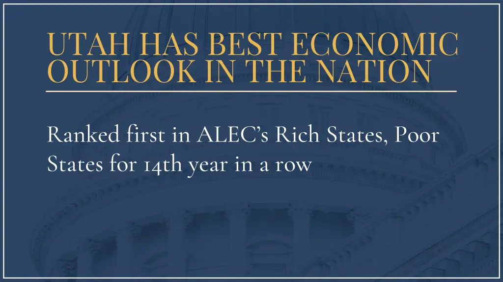utah has best economic outlook in the nation