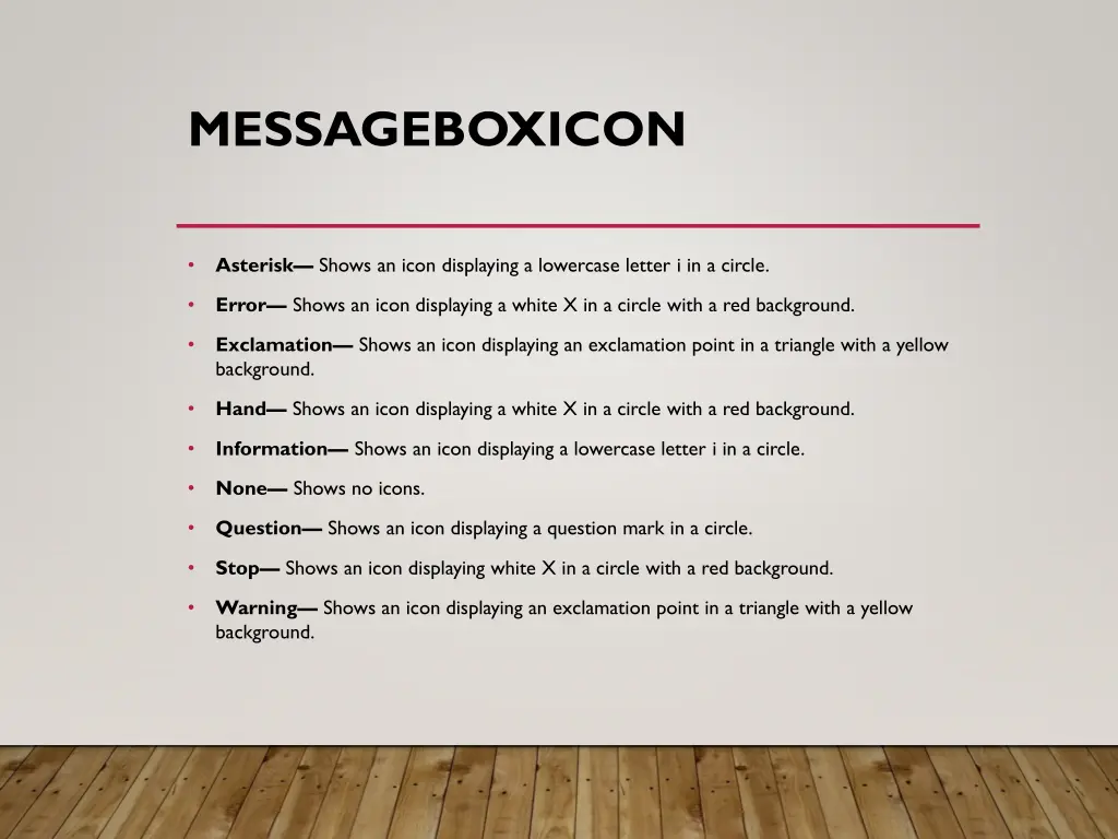 messageboxicon