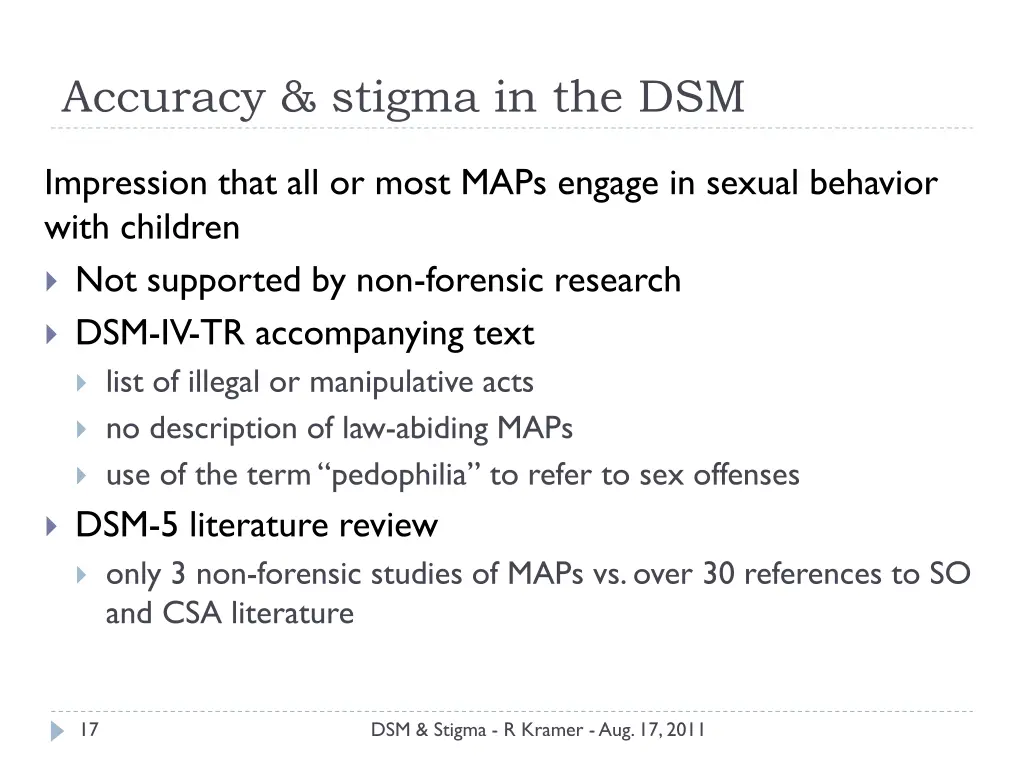 accuracy stigma in the dsm 1