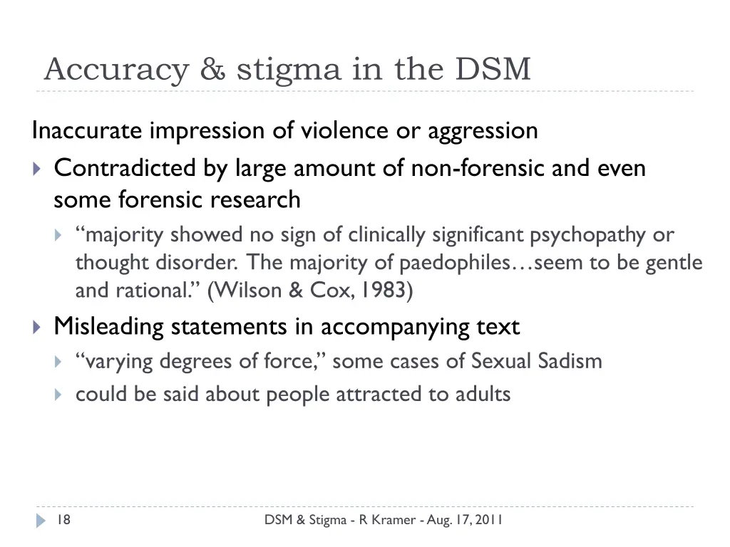 accuracy stigma in the dsm 2