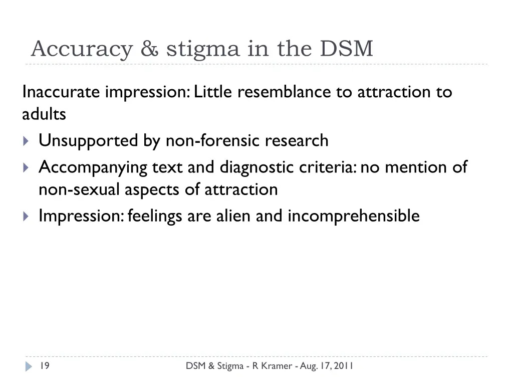 accuracy stigma in the dsm 3