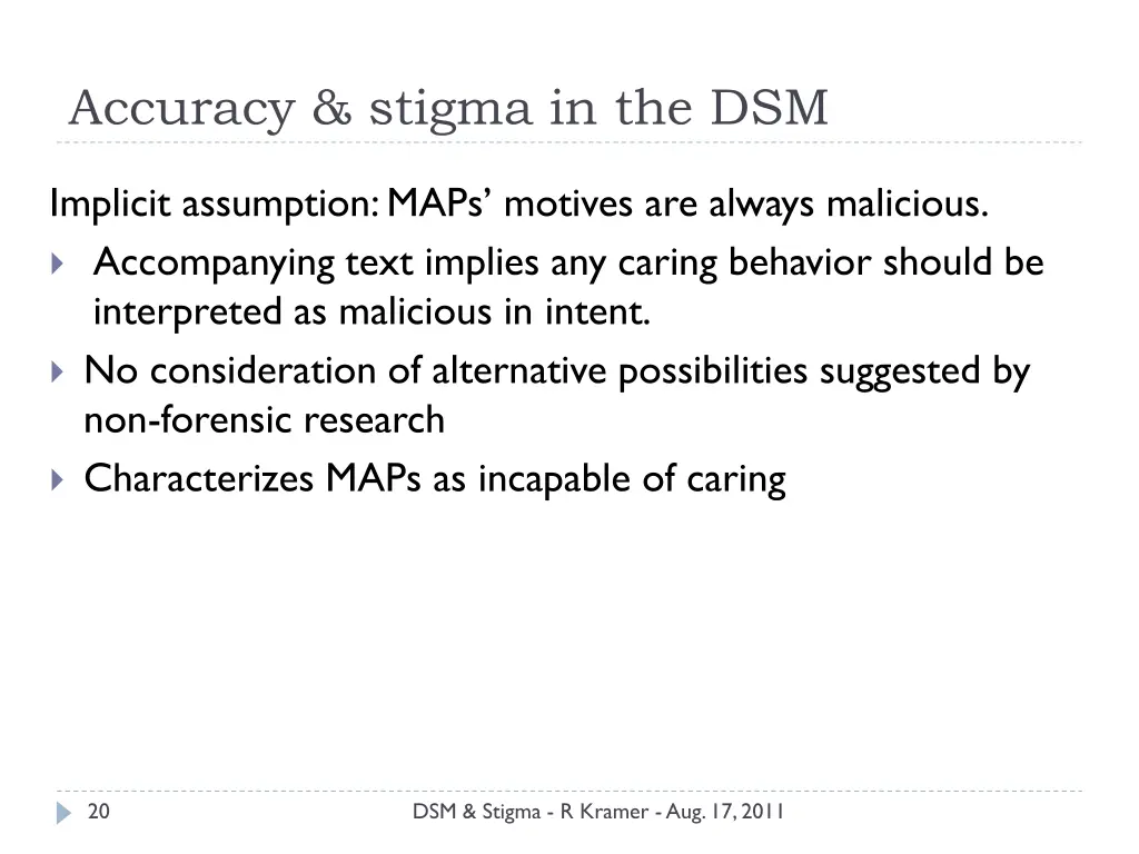 accuracy stigma in the dsm 4