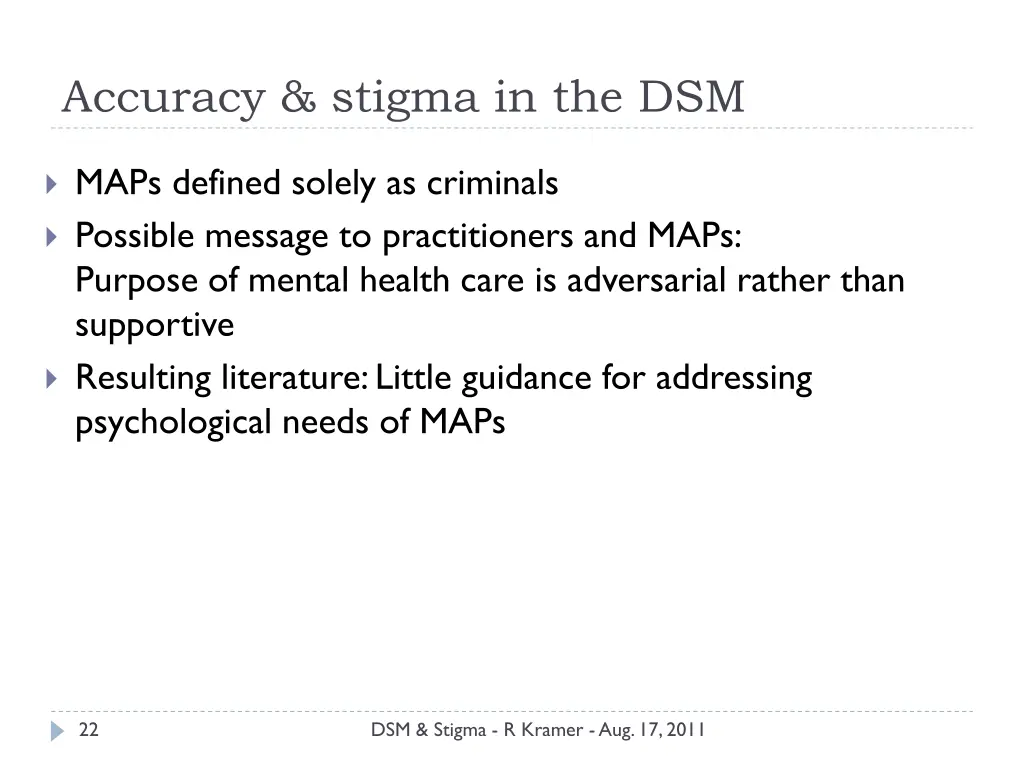 accuracy stigma in the dsm 6