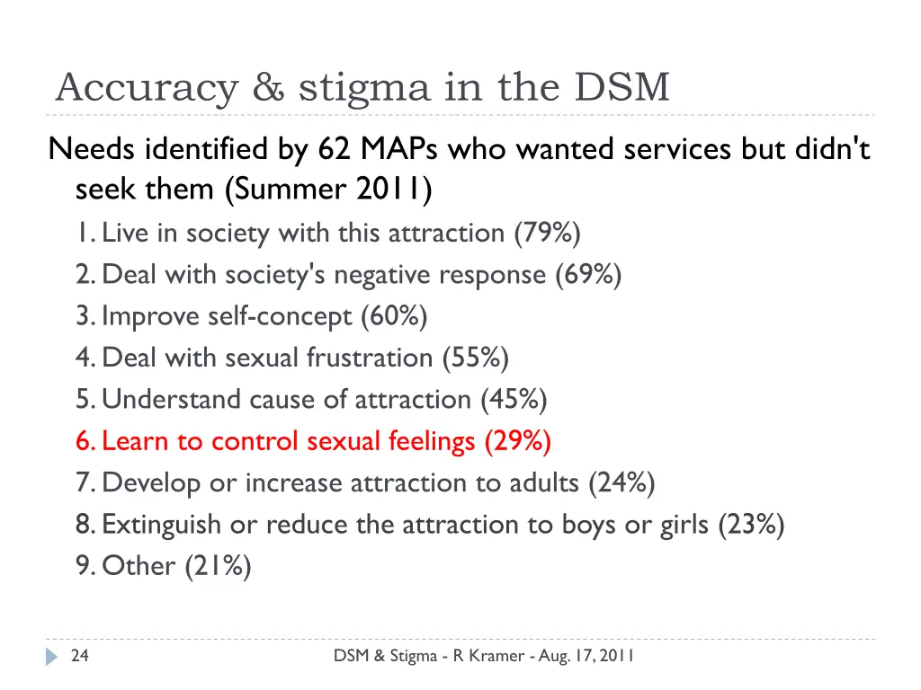 accuracy stigma in the dsm 8