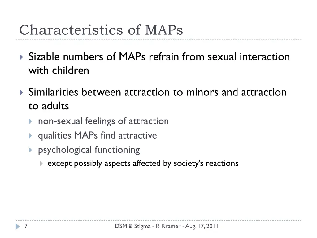 characteristics of maps 1