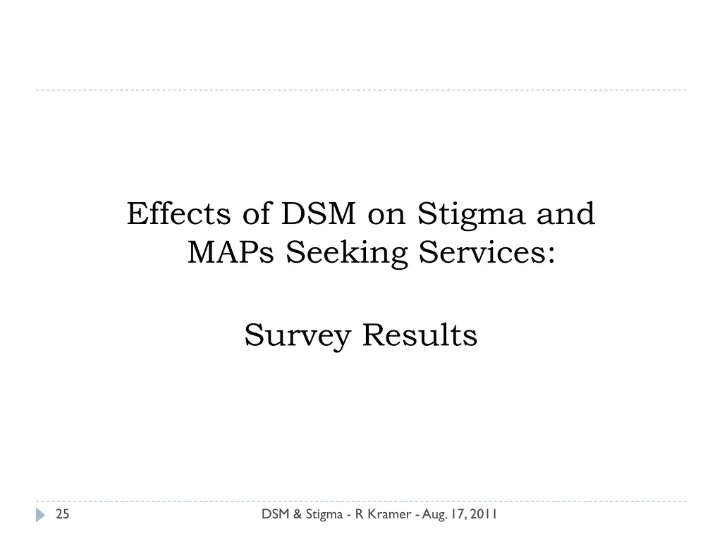 effects of dsm on stigma and maps seeking services