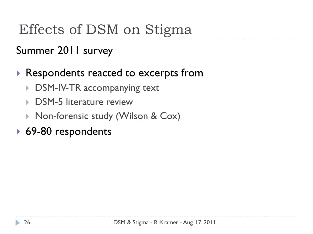 effects of dsm on stigma