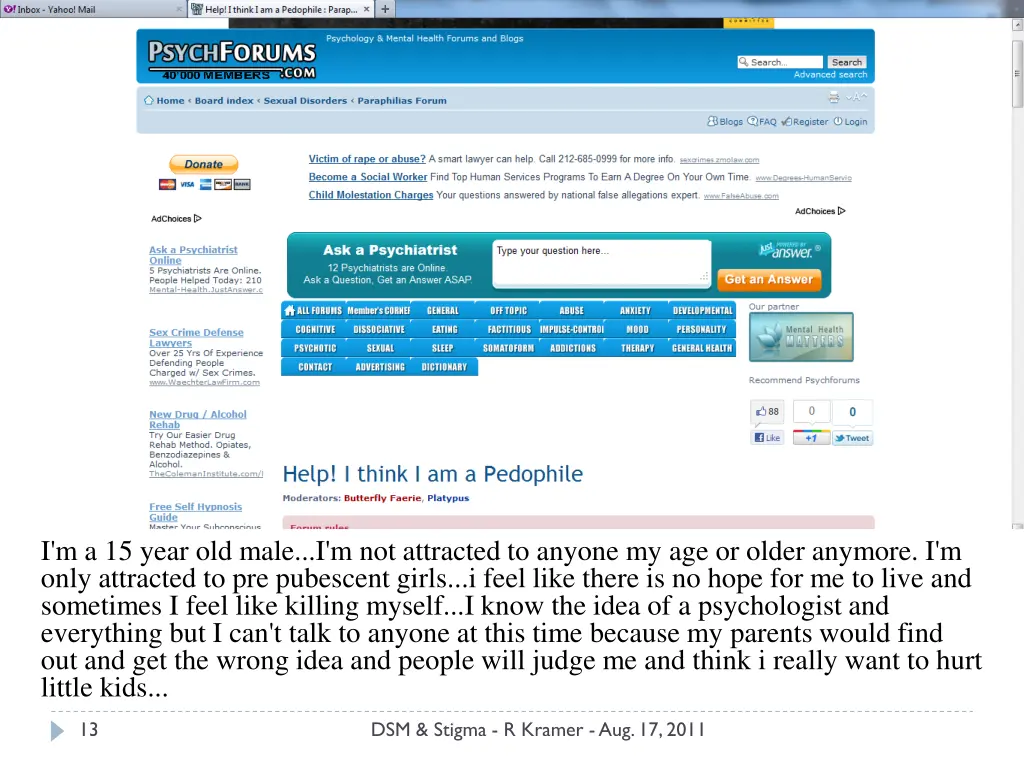 i m a 15 year old male i m not attracted